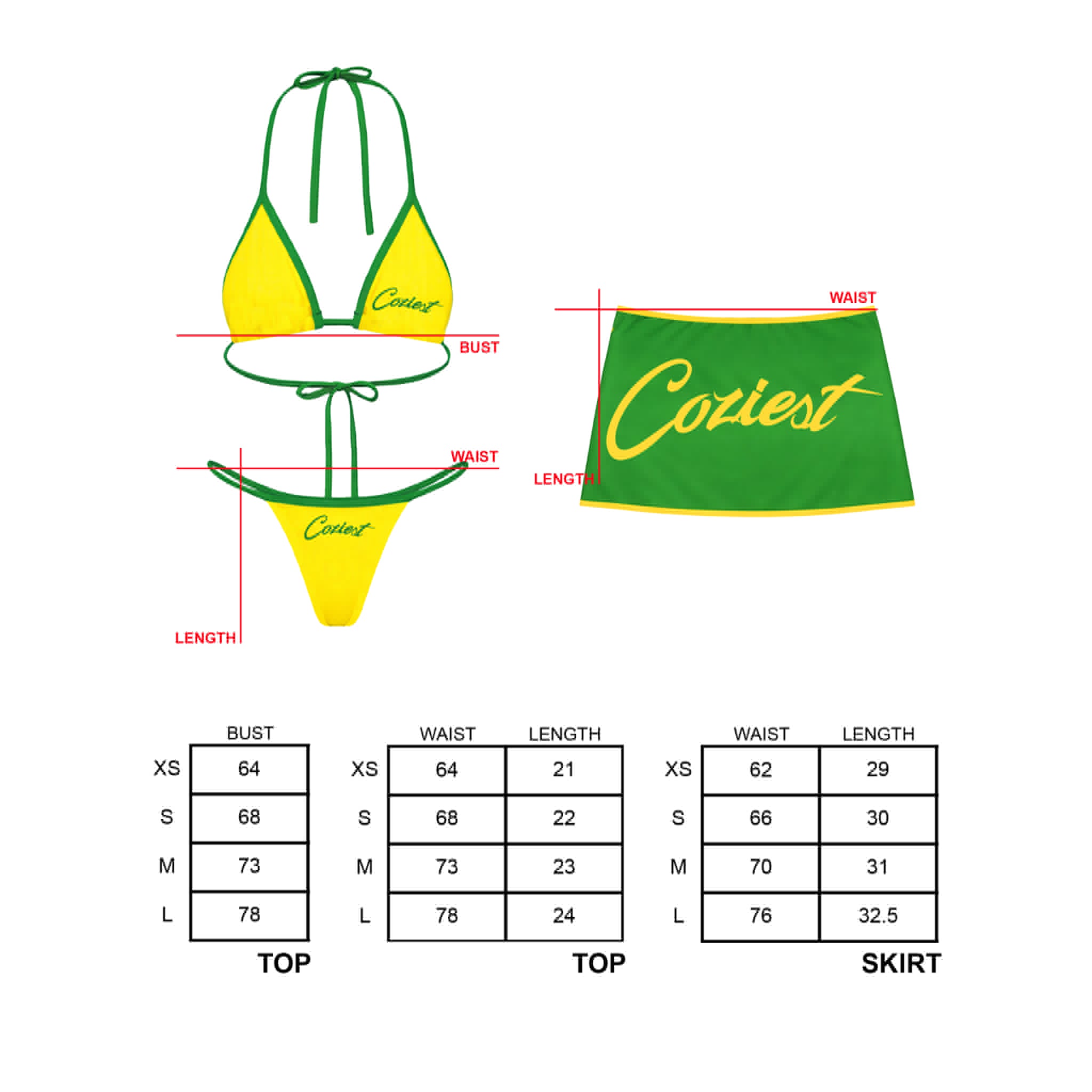 "26 Bikini Set" in Yellow Colorway