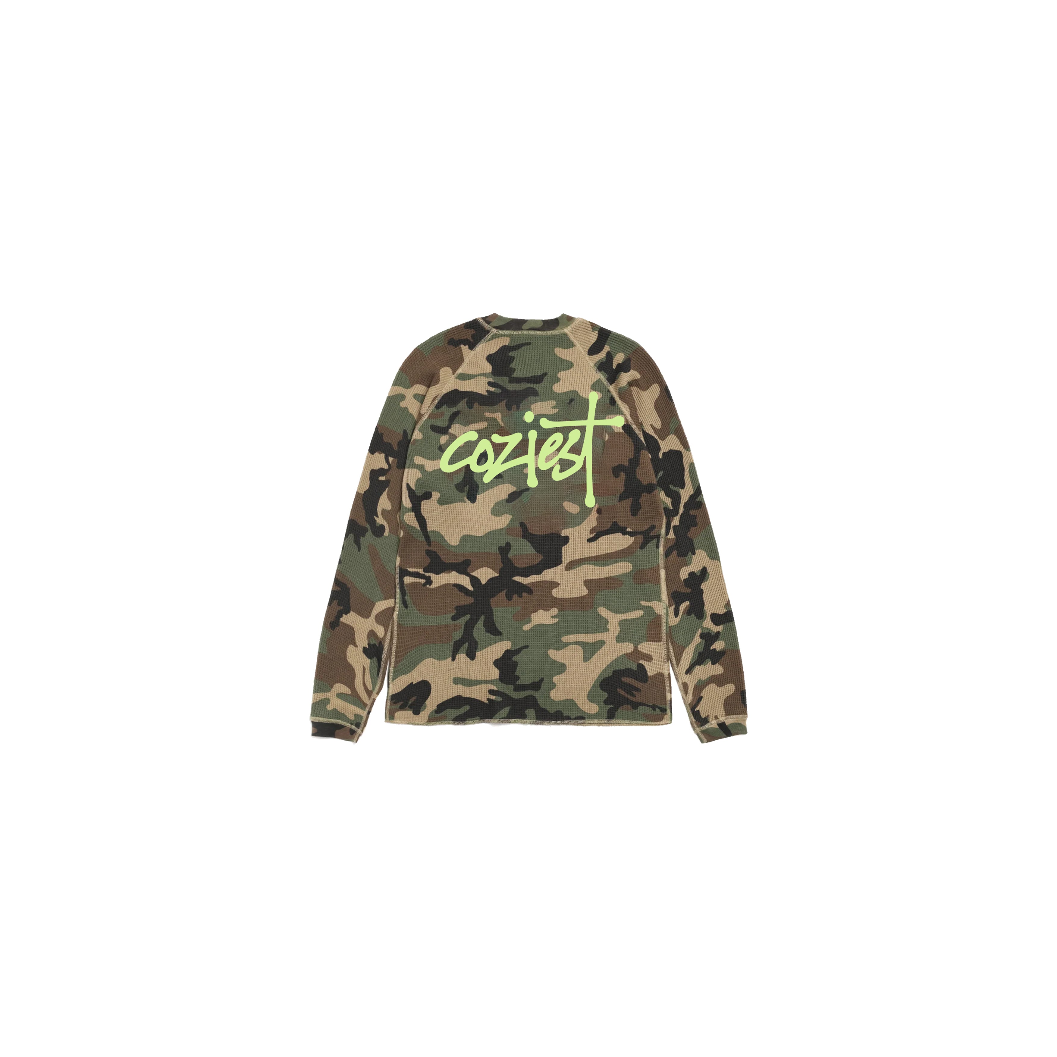 “Waffle Camou Lime” Longsleeve