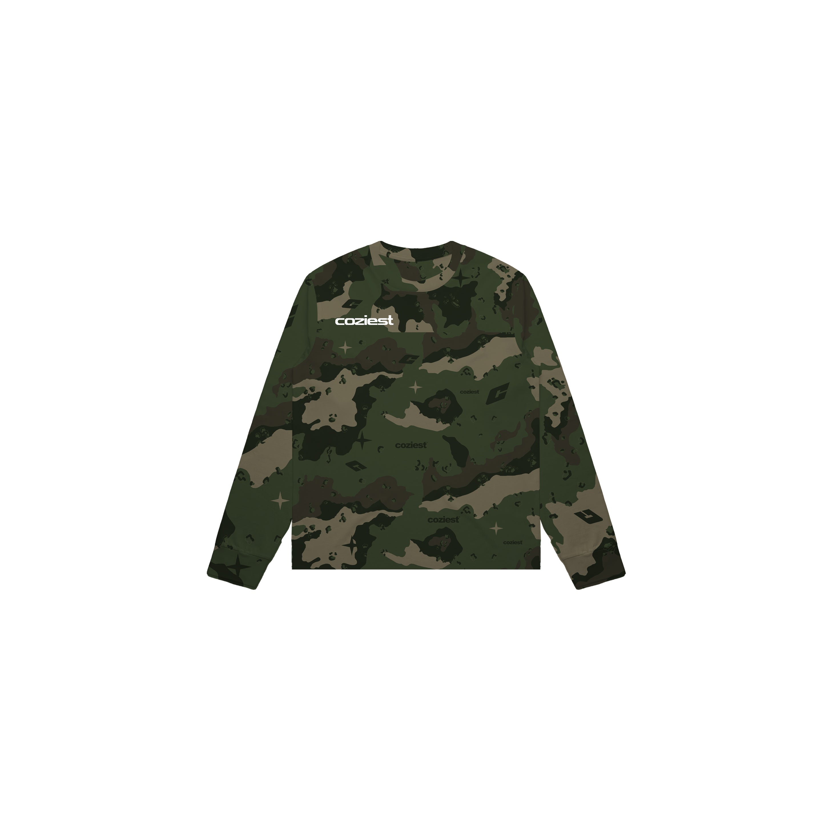 "Camou" Longsleeve in Beige,Black and Green Colorway