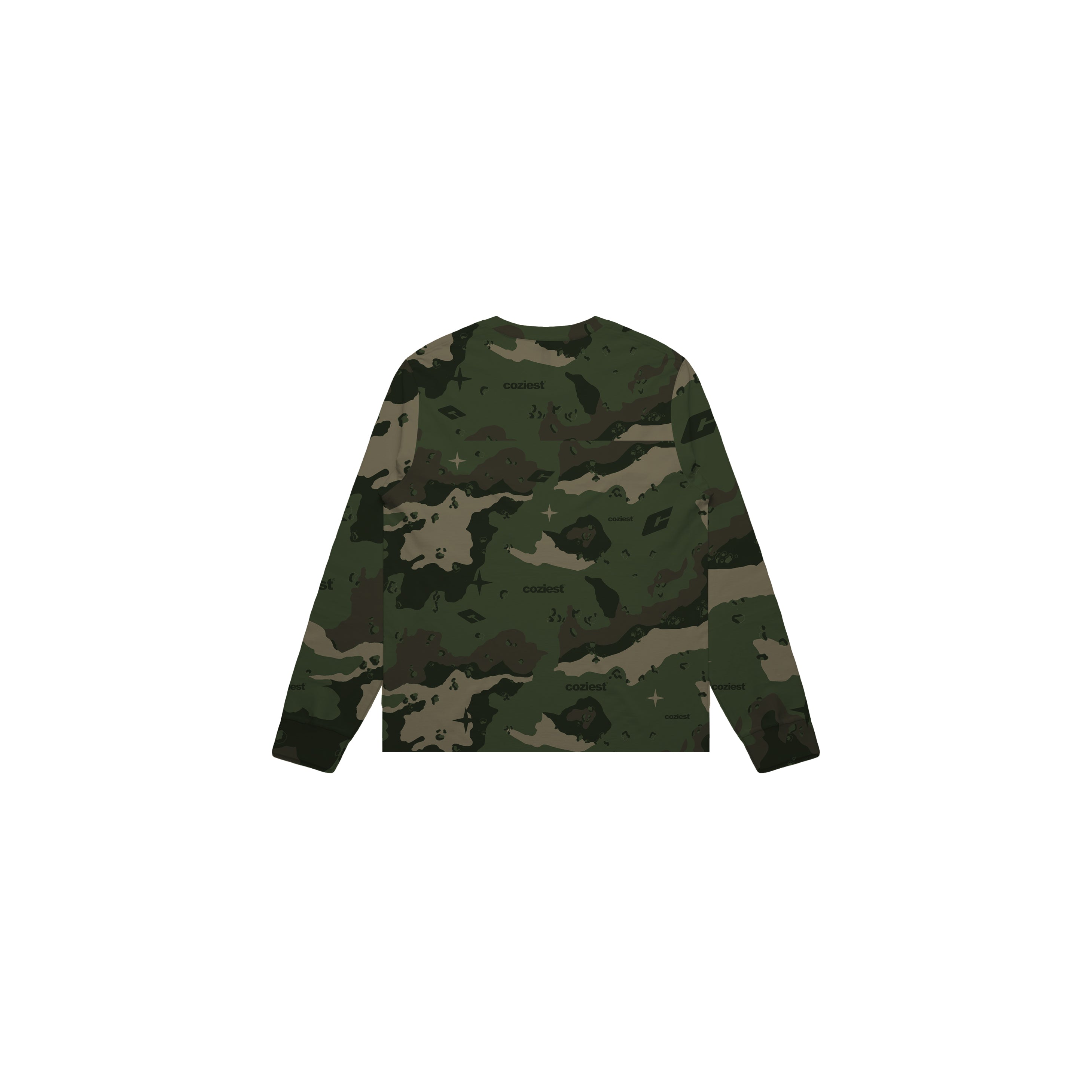 "Camou" Longsleeve in Beige,Black and Green Colorway