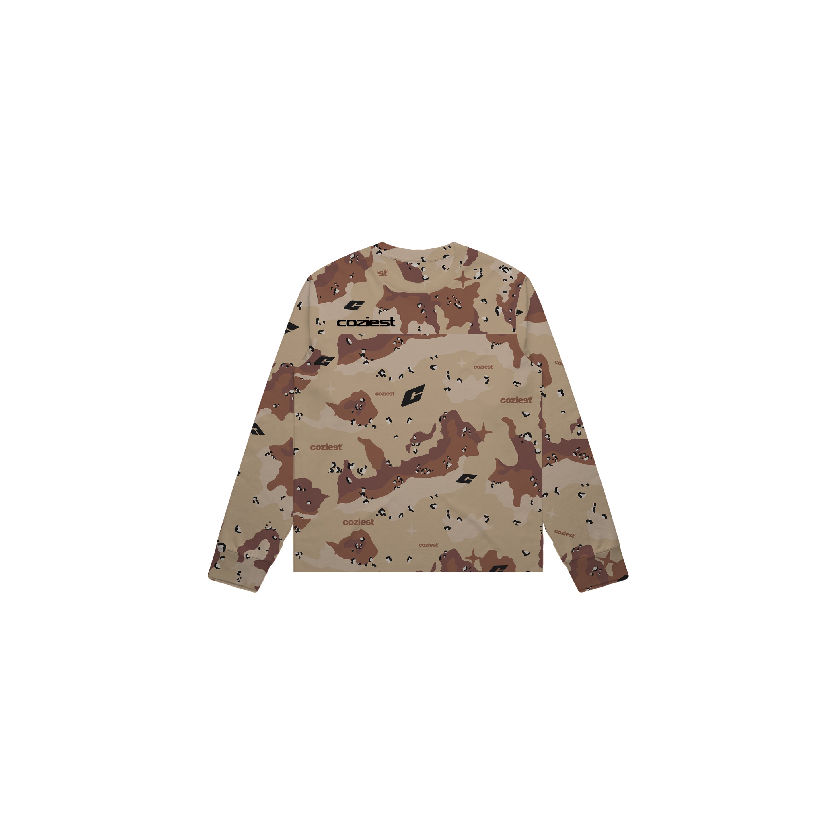 "Camou" Longsleeve in Beige,Black and Green Colorway