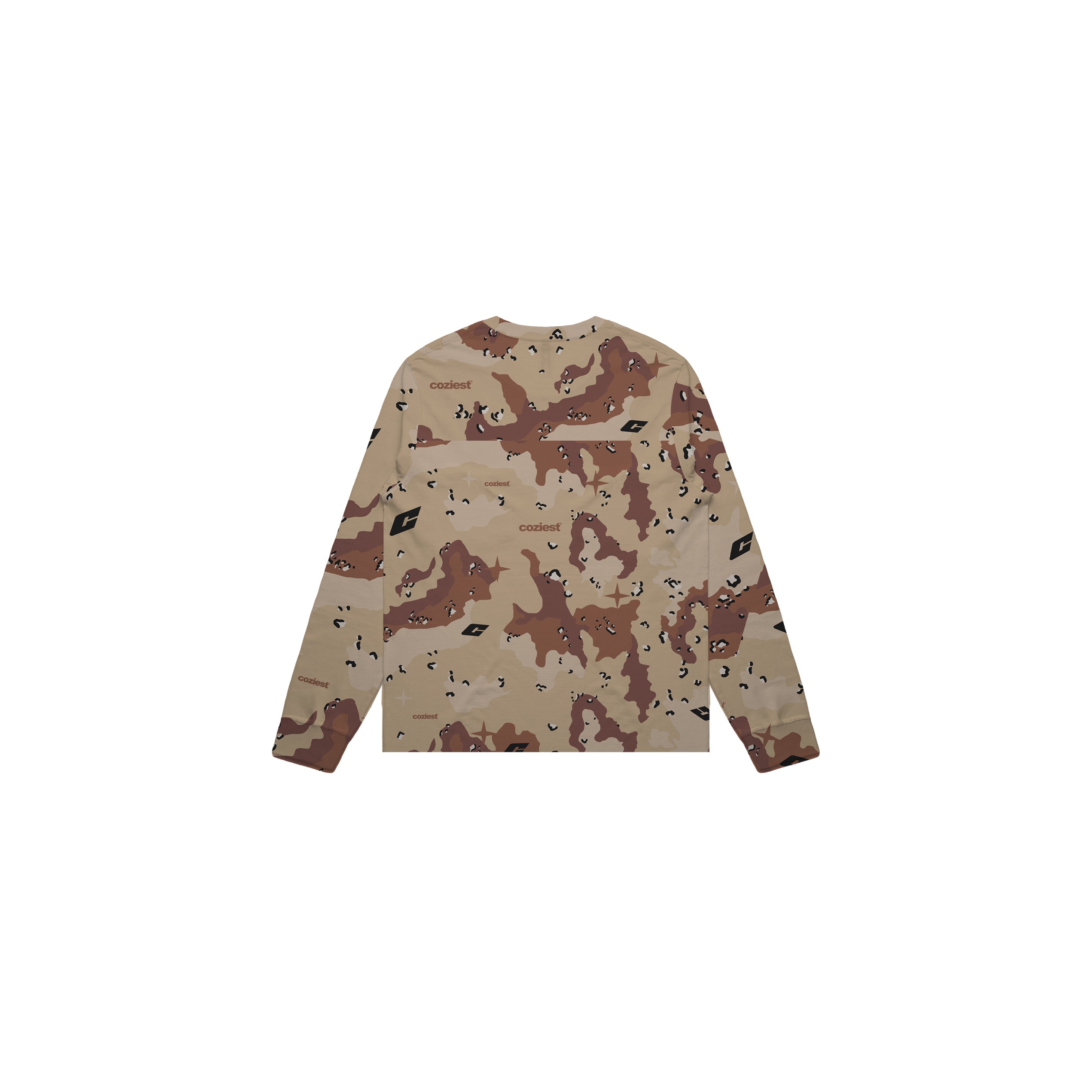 "Camou" Longsleeve in Beige,Black and Green Colorway