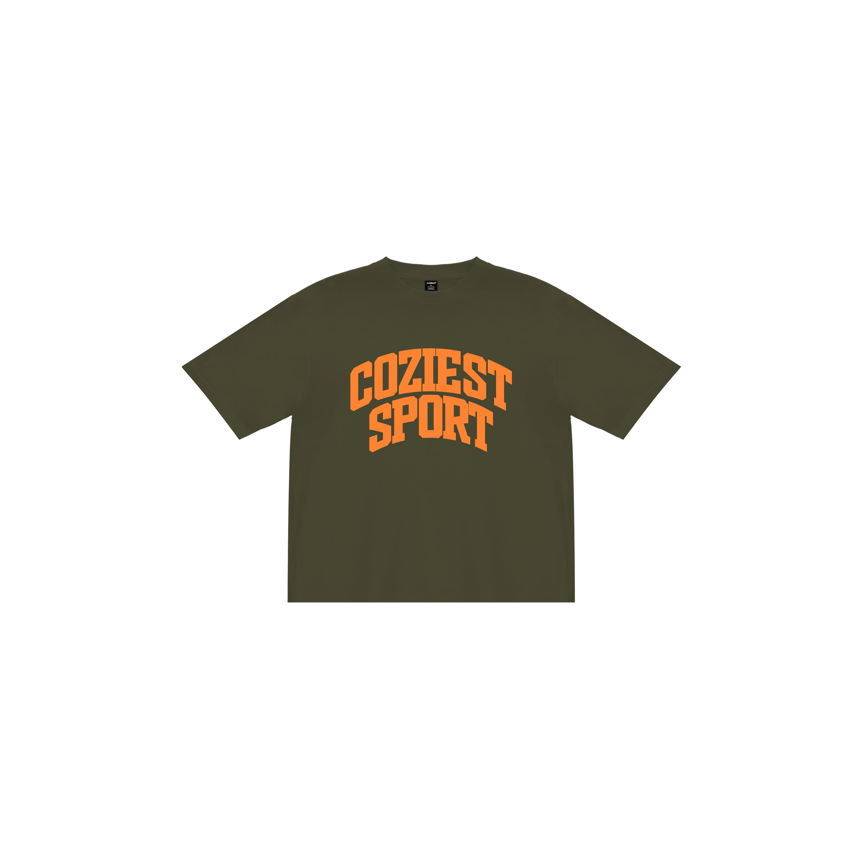 "Sports" Tee in Black,Cream,Fuchsia Pink and Fatigue Colorway
