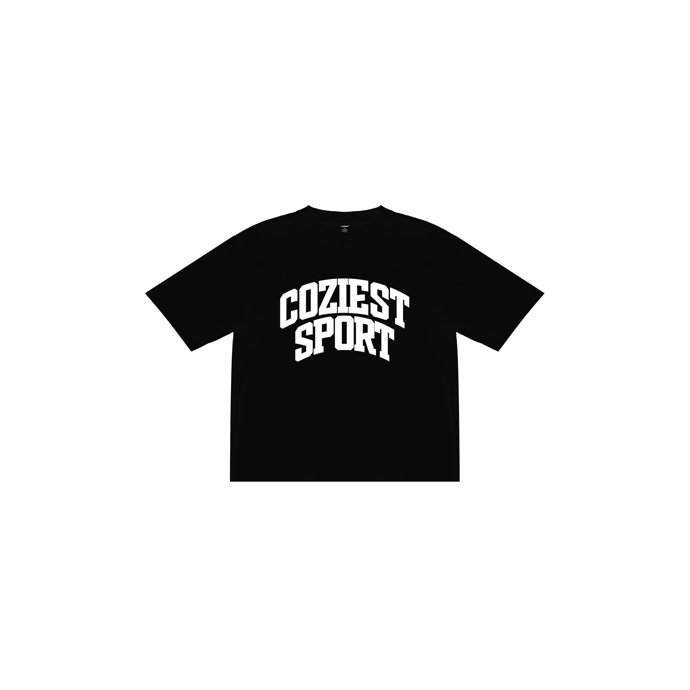 "Sports" Tee in Black,Cream,Fuchsia Pink and Fatigue Colorway