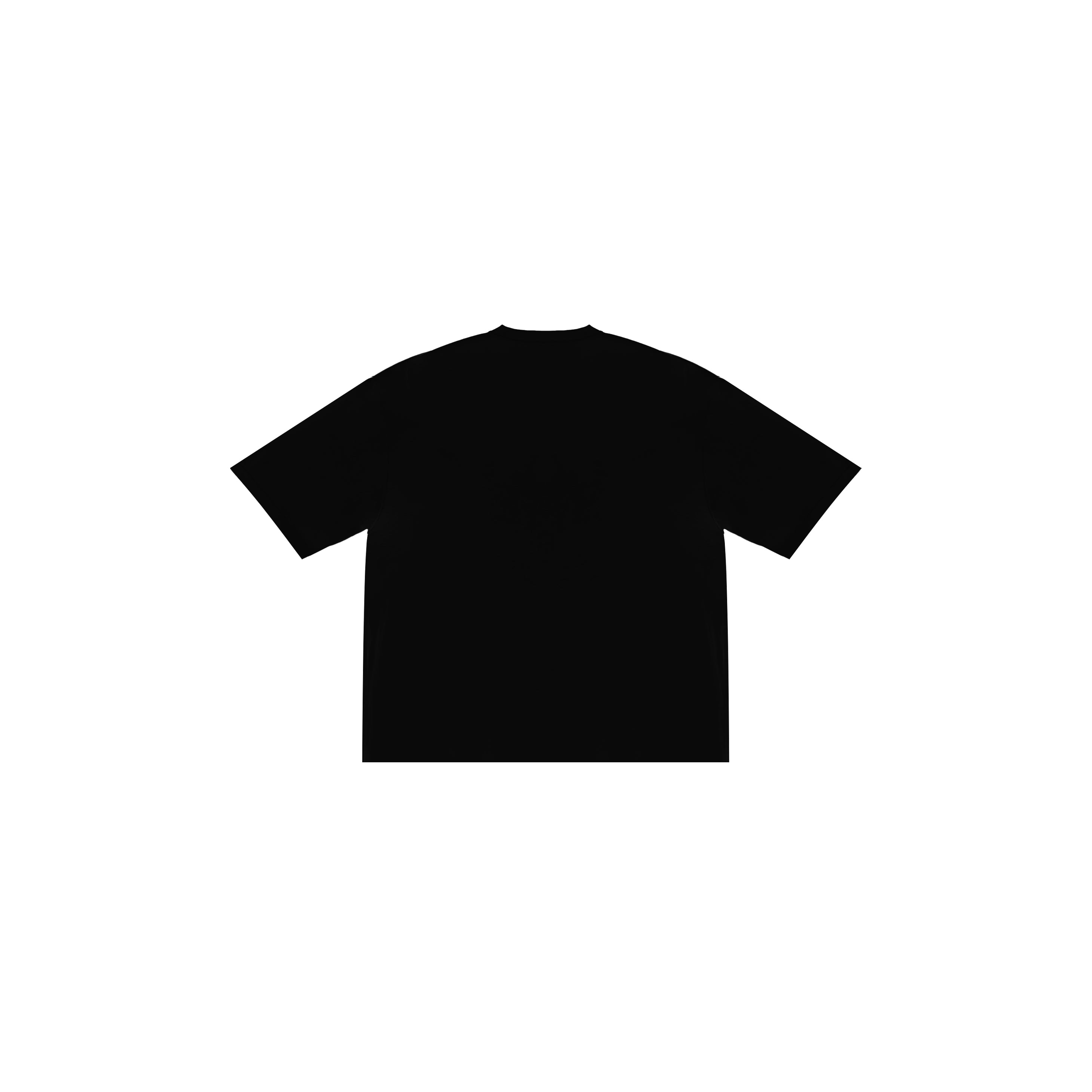 "Sports" Tee in Black,Cream,Fuchsia Pink and Fatigue Colorway