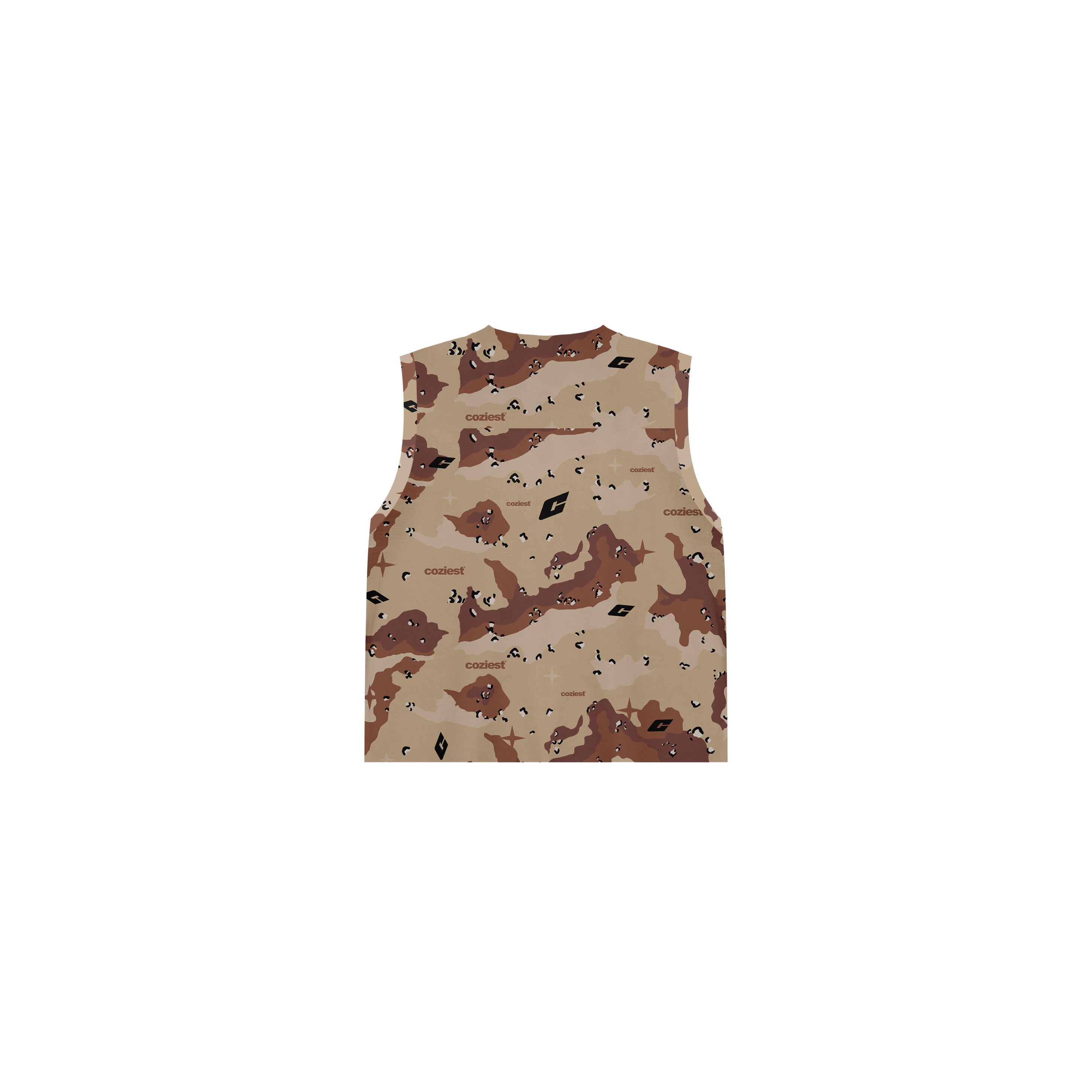 "Camou" Sando Jersey in Beige,Black and Green Colorway