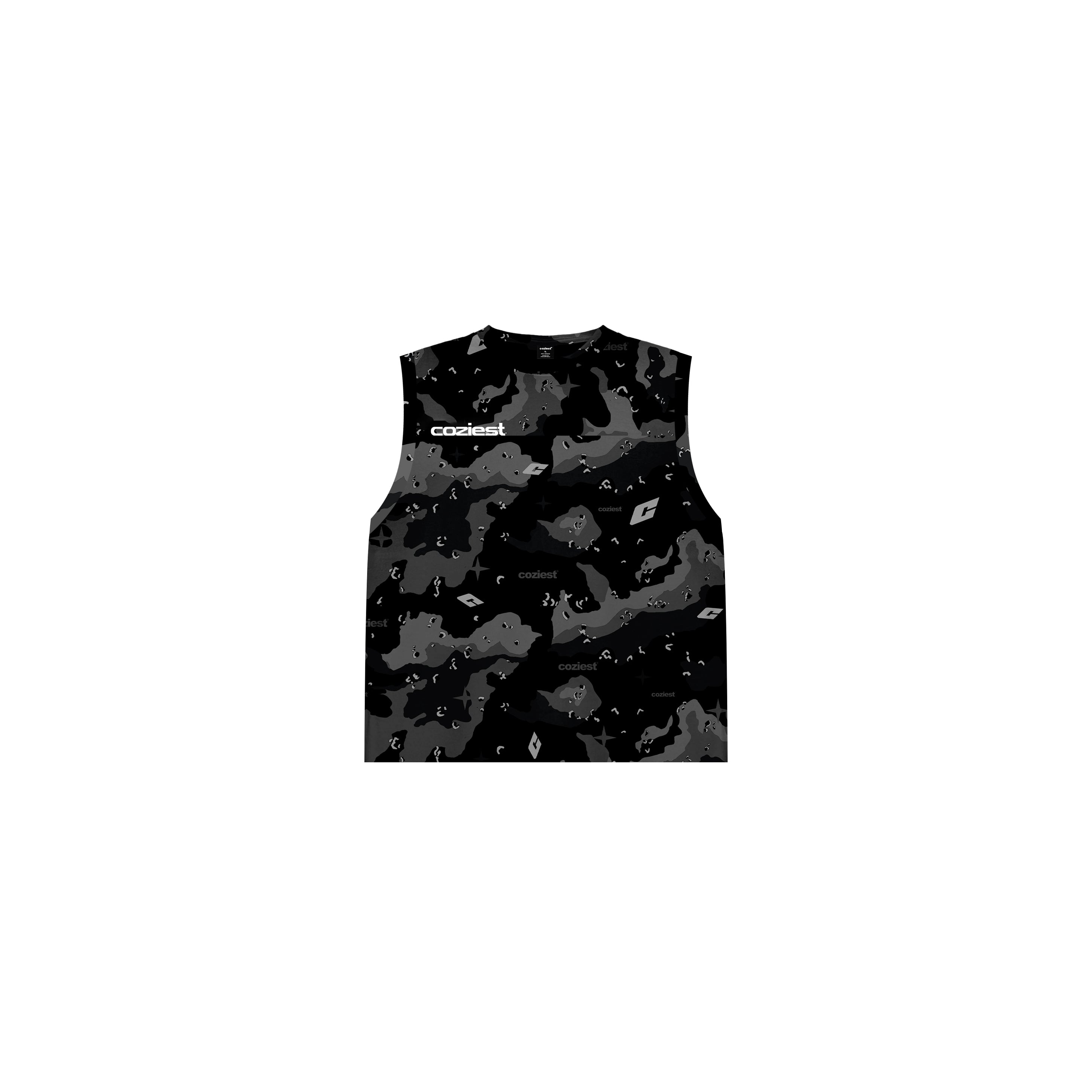 "Camou" Sando Jersey in Beige,Black and Green Colorway