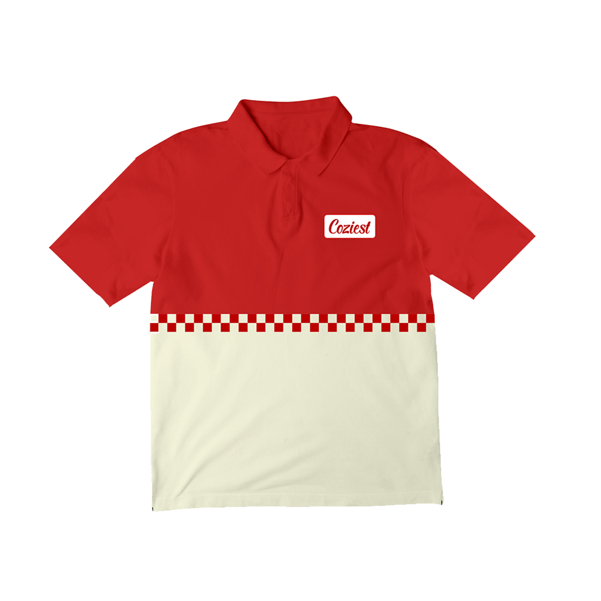 "Crew" Half Zip Polo in Red Colorway