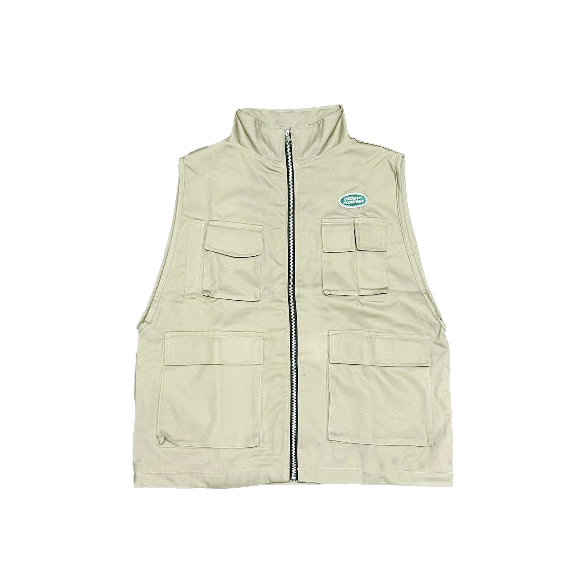 "Safari" Vest in Beige Colorway