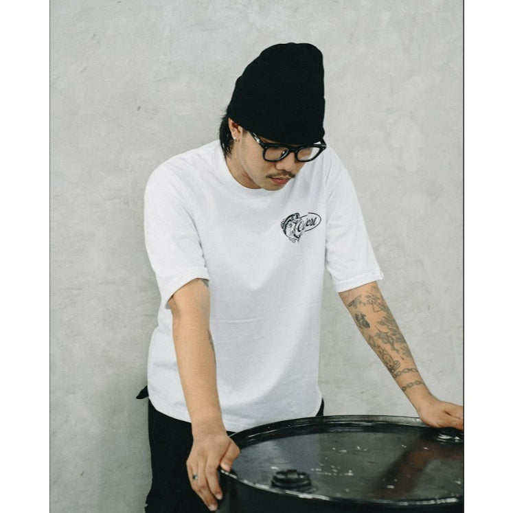 "Fisherman" Tee in White Colorway