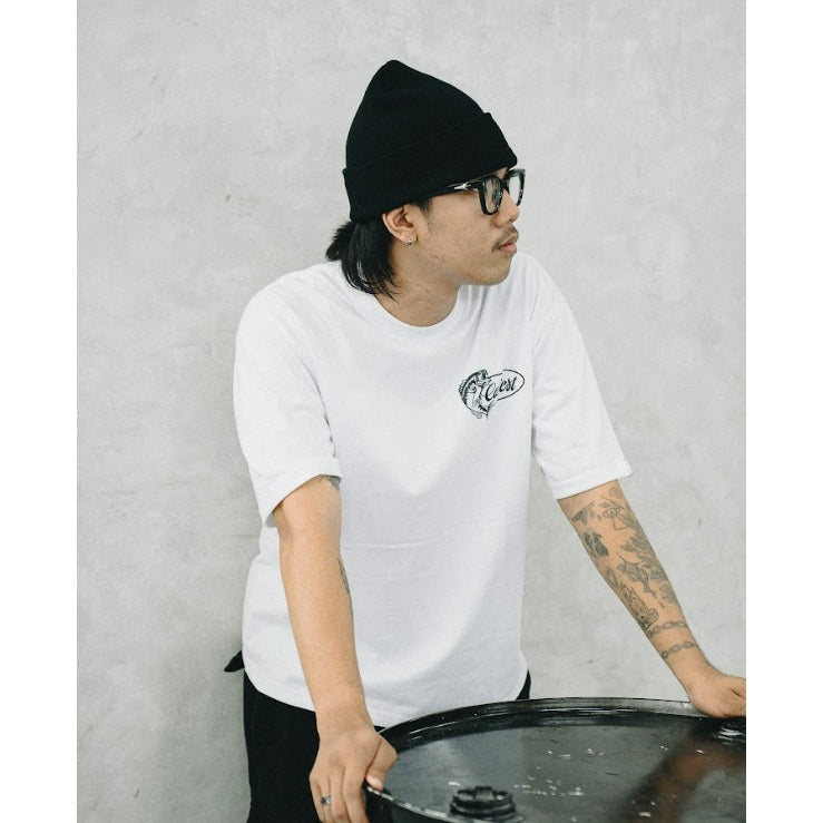 "Fisherman" Tee in White Colorway