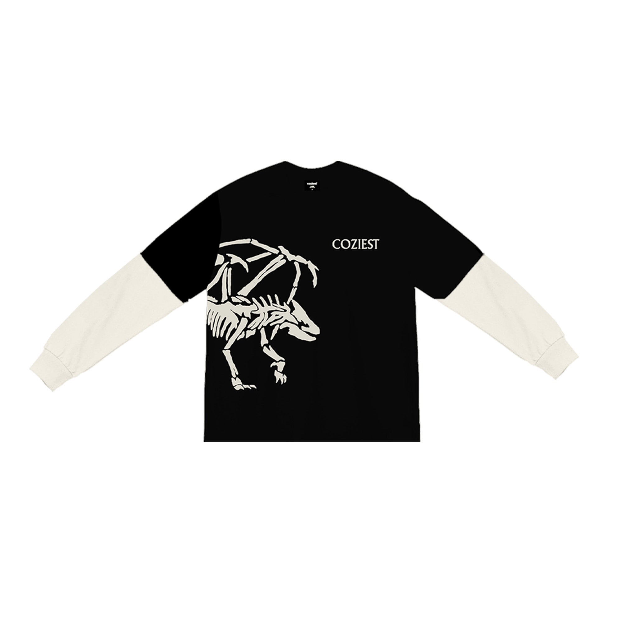 "Fossil" Long-sleeves in Black Colorway