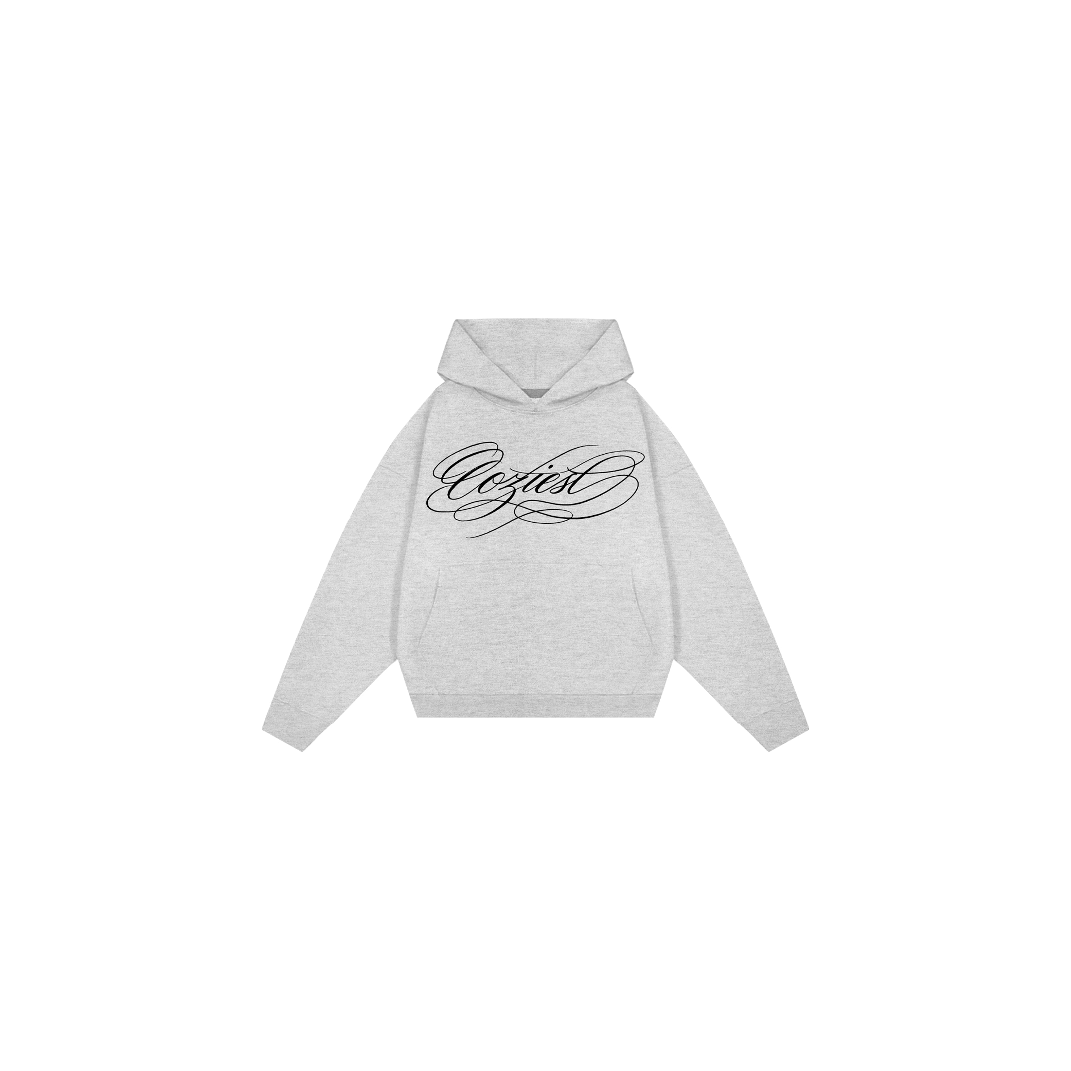 "Ink" Hoodie in Black and Heather Gray Colorway