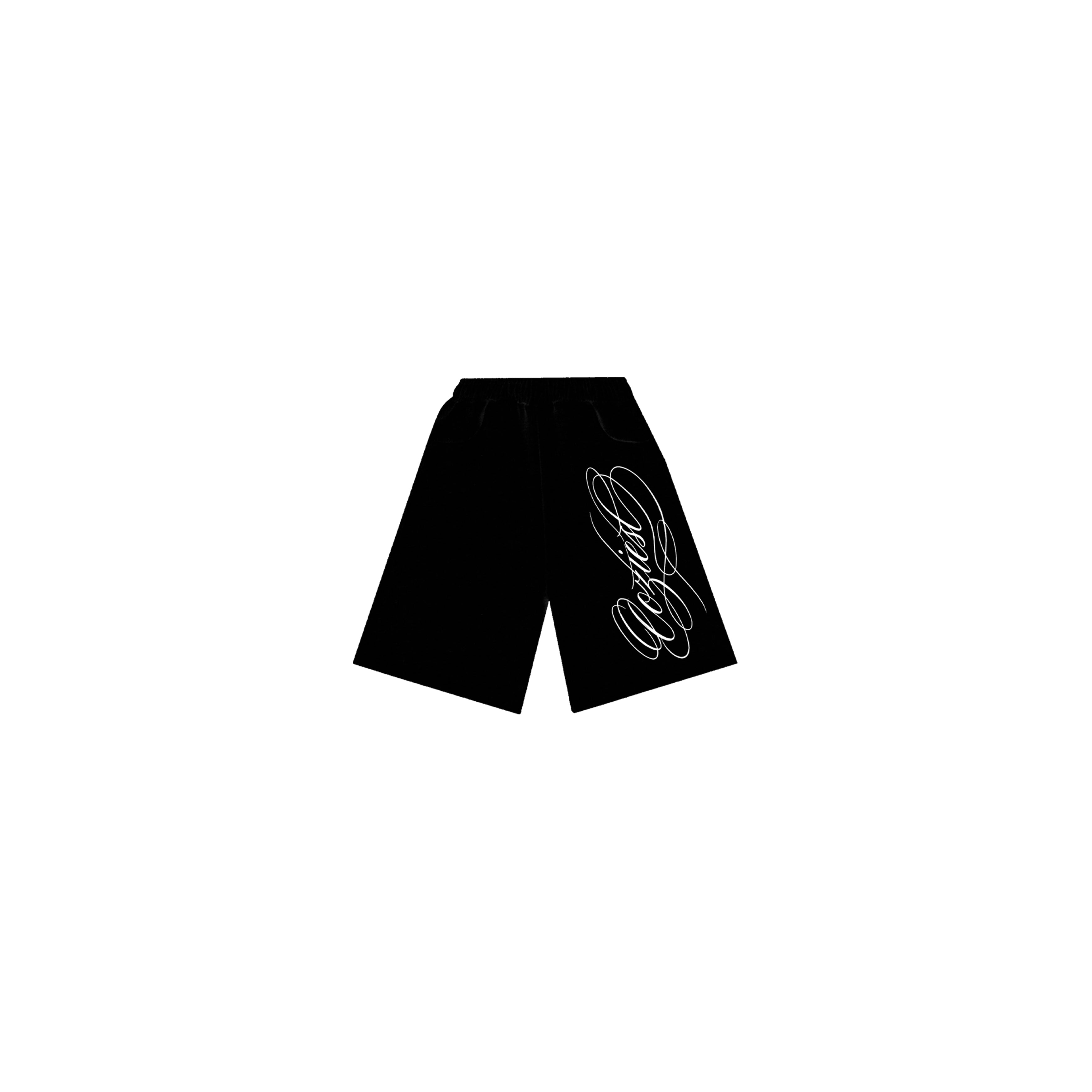 "Ink" Sweatshort in Black and Heather Gray Colorway