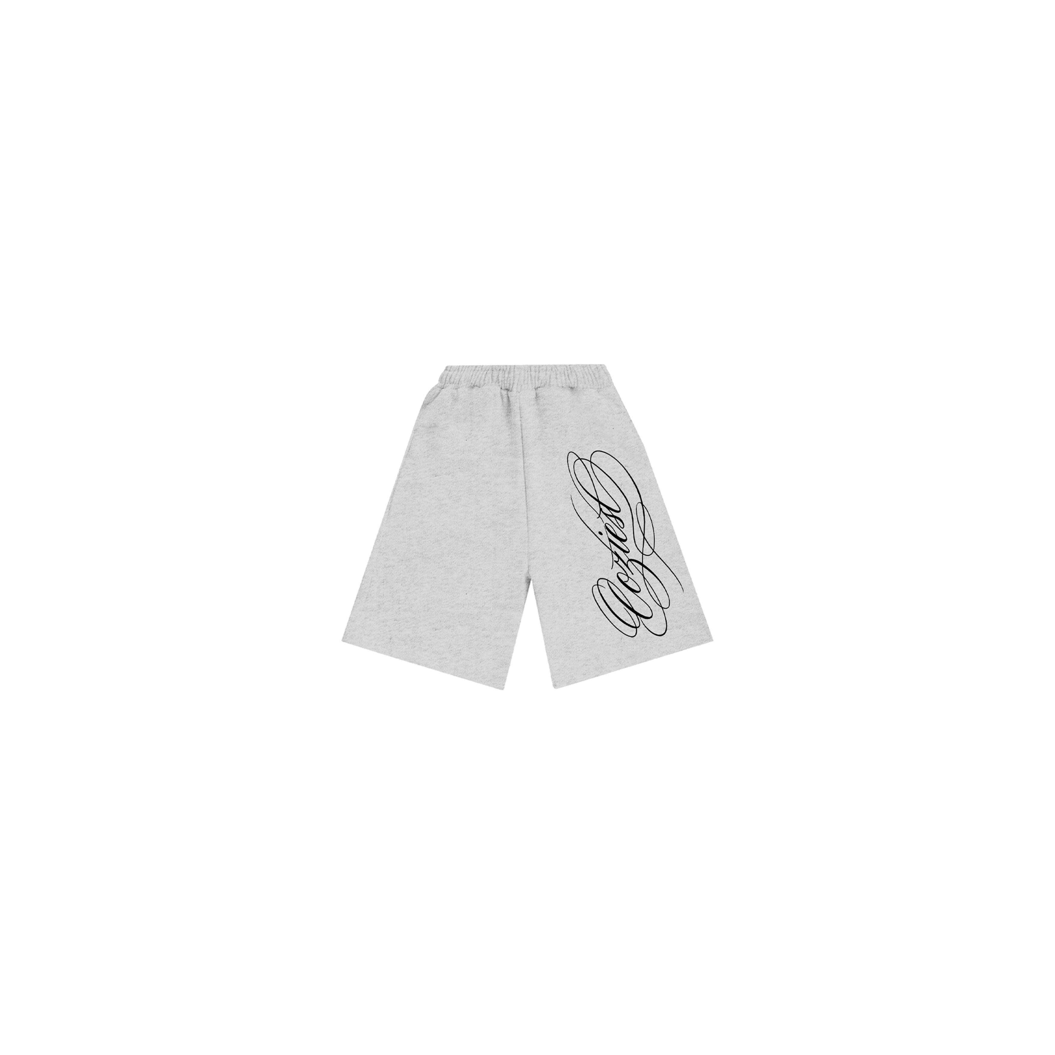 "Ink" Sweatshort in Black and Heather Gray Colorway