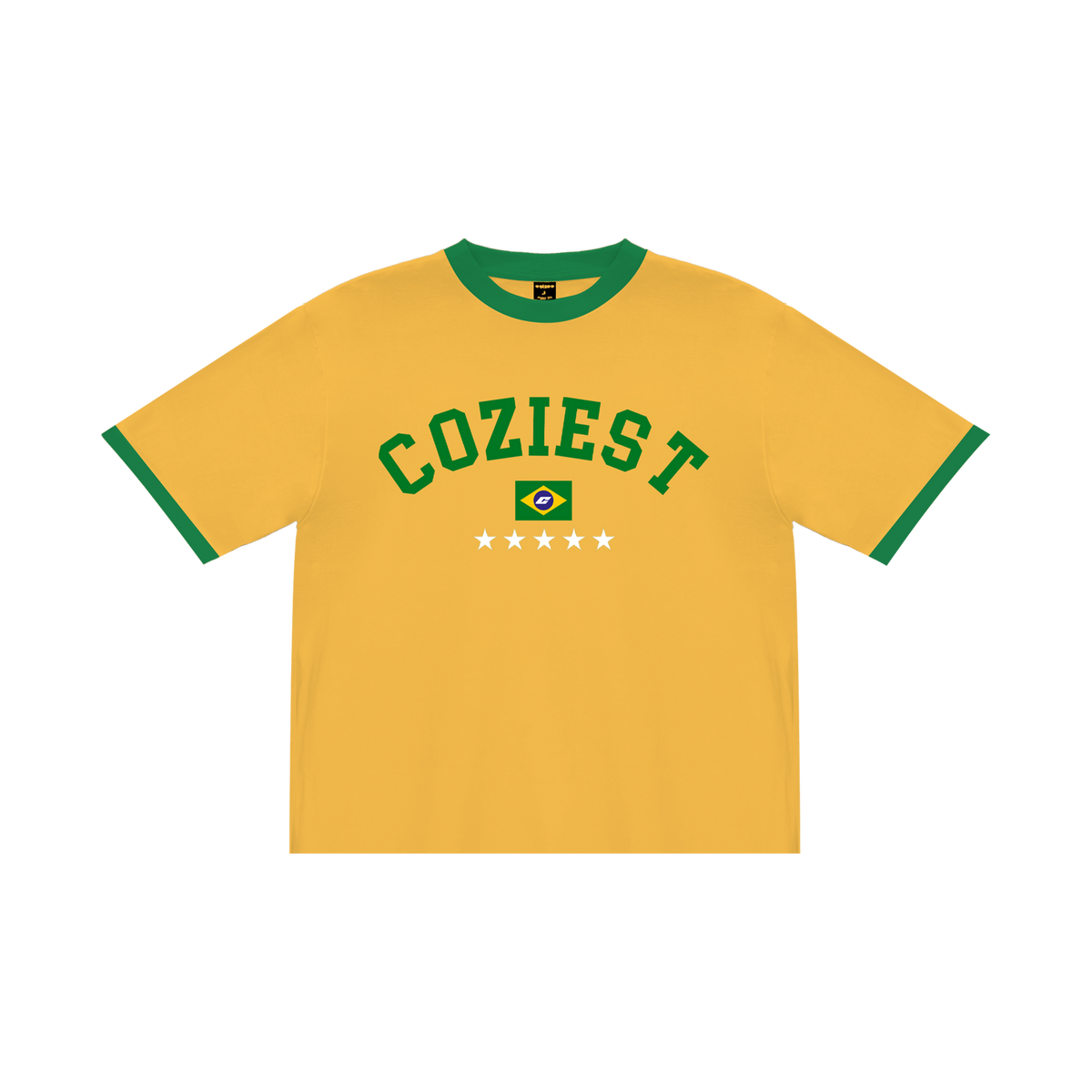 “Summer Ringer” Tee in Mustard Colorway