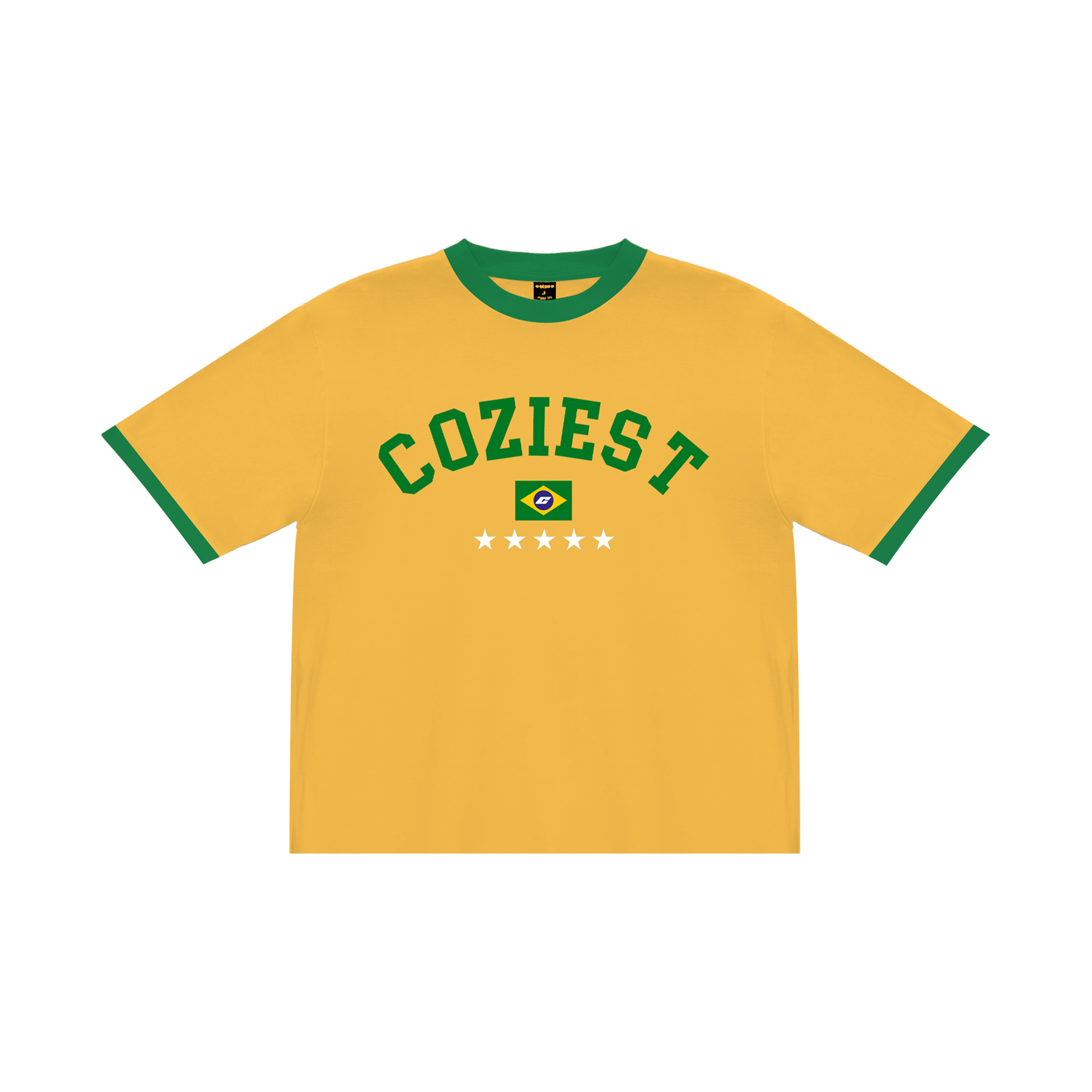“Summer Ringer” Tee in Mustard Colorway