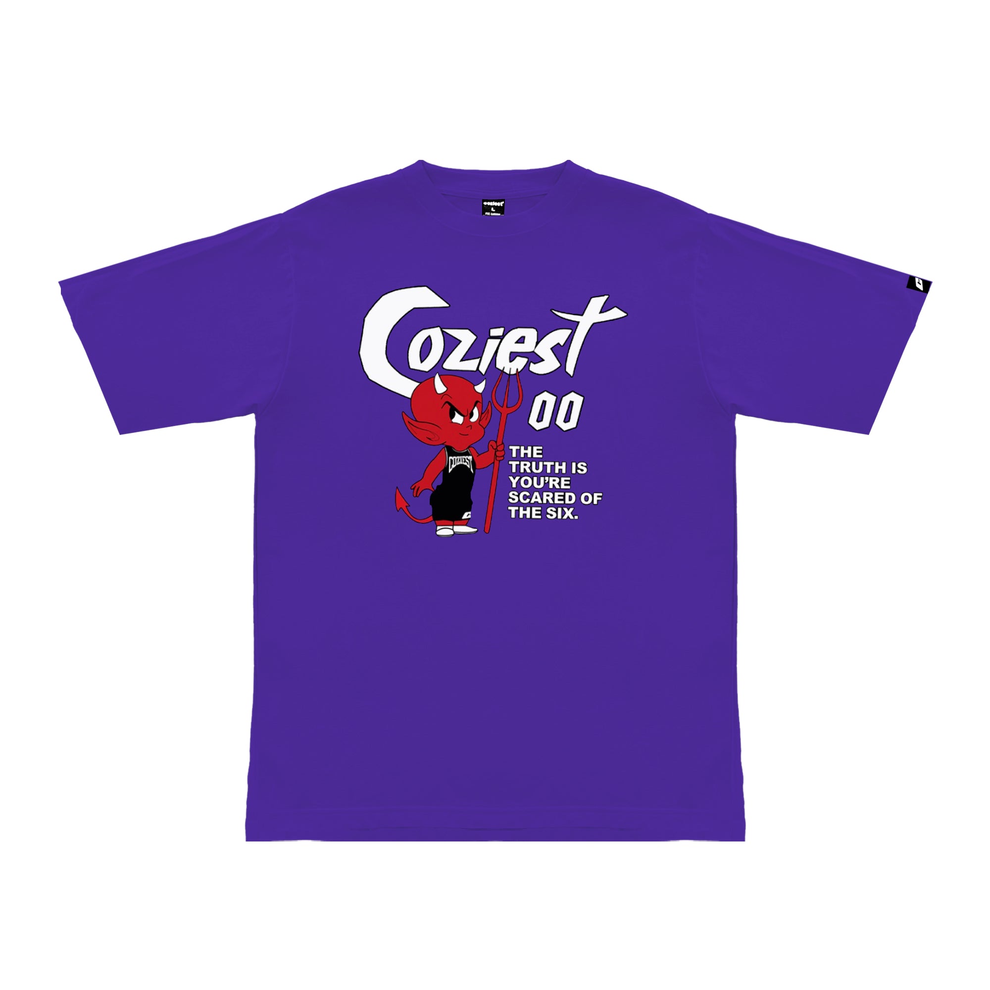 "Six" Tee In Violet Colorway