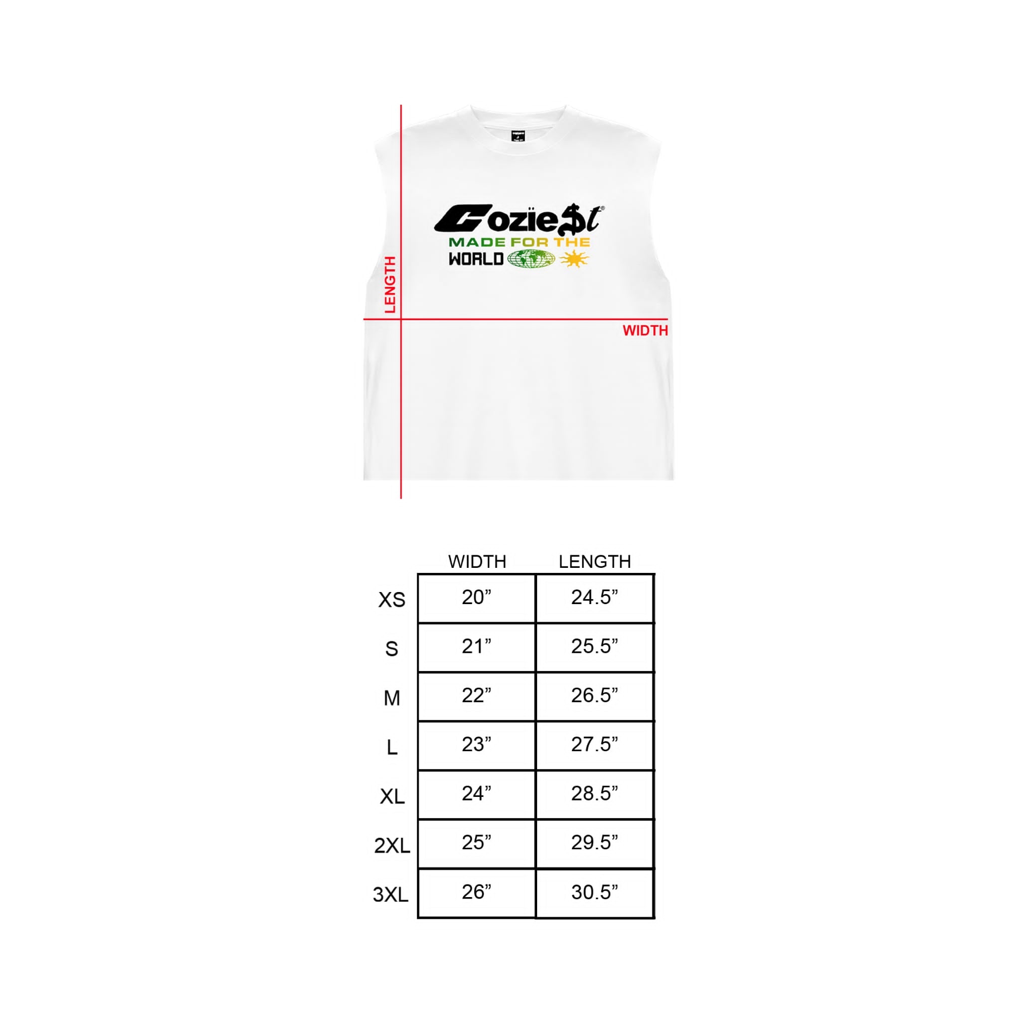 “Summer Muscle Shirt” in White Colorway