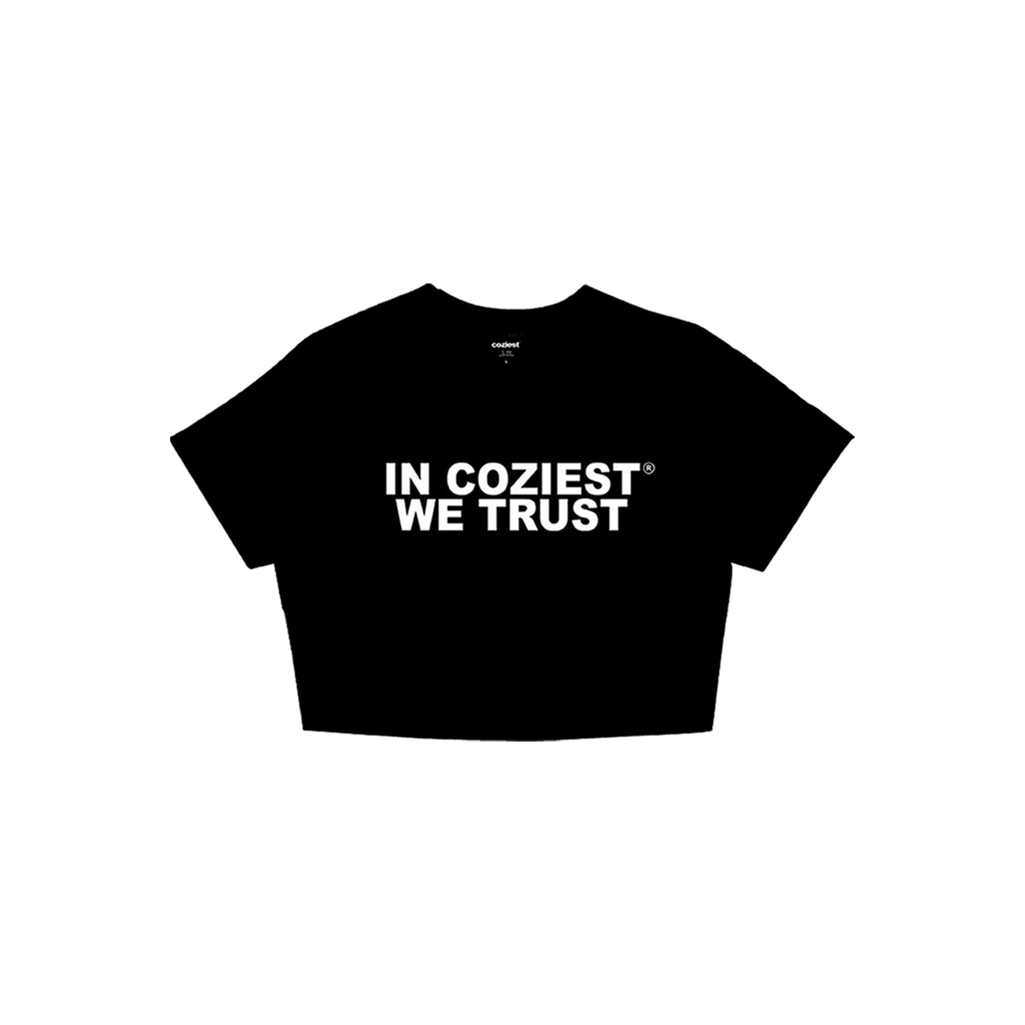 "Trust" Baby Tee in Black  Colorway