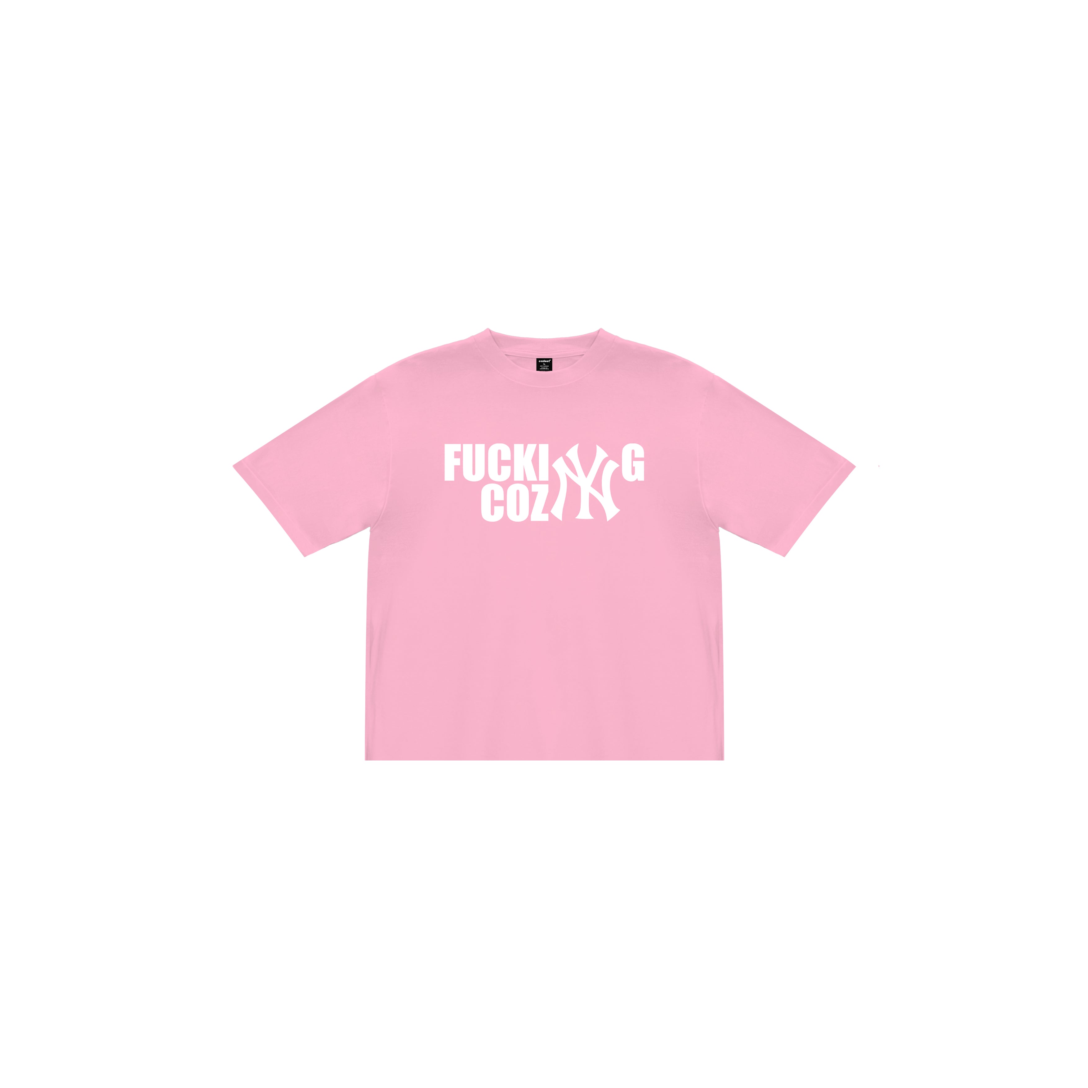 "Yankee" Tee in Pink and White Colorway