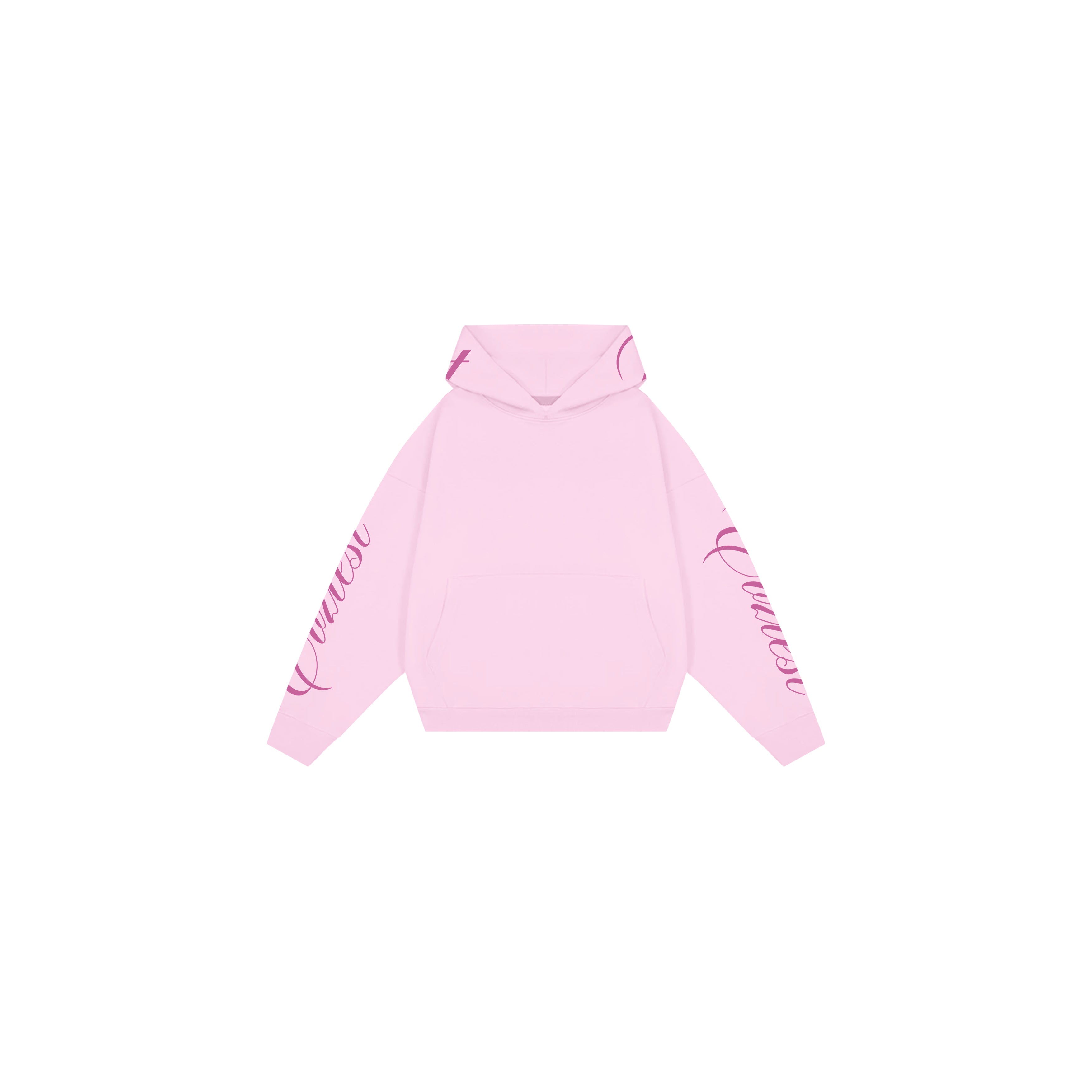 "Script" Hoodie in Pink Colorway