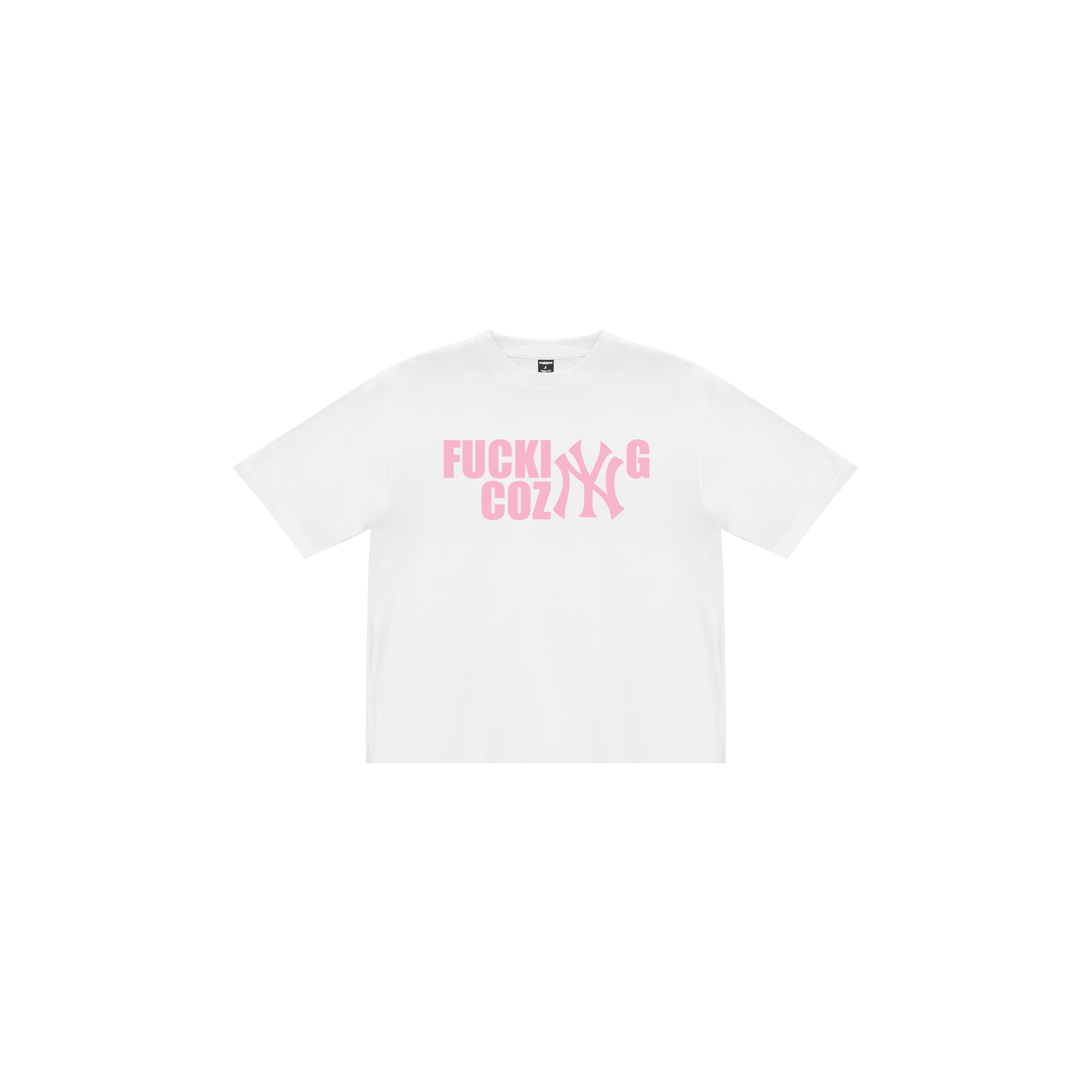 "Yankee" Tee in Pink and White Colorway